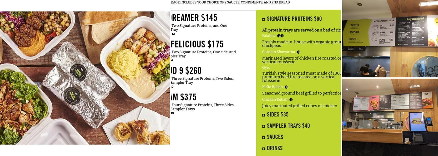 IDOF - I Dream of Falafel Menu