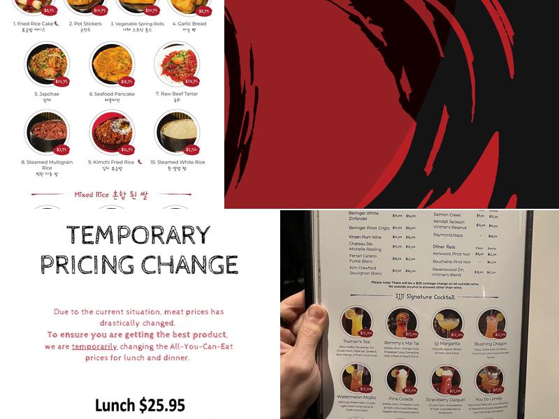 Ijji 4 Korean Bar-B-Que Menu
