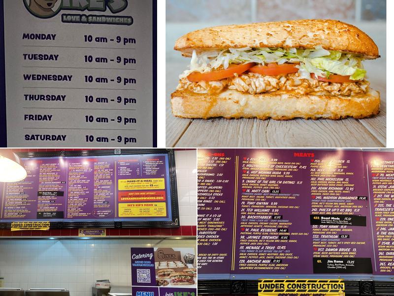 Ike's Love & Sandwiches Menu