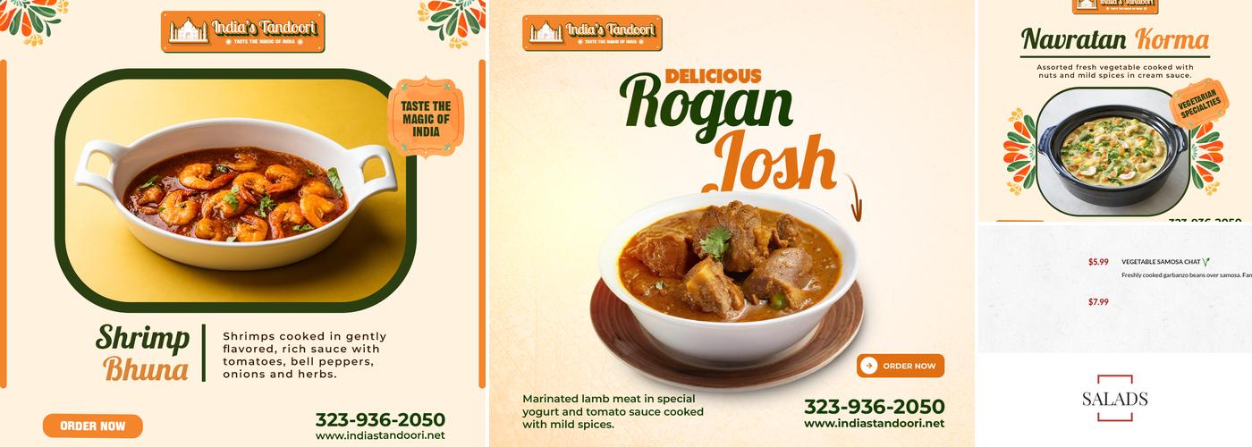 India's Tandoori Menu