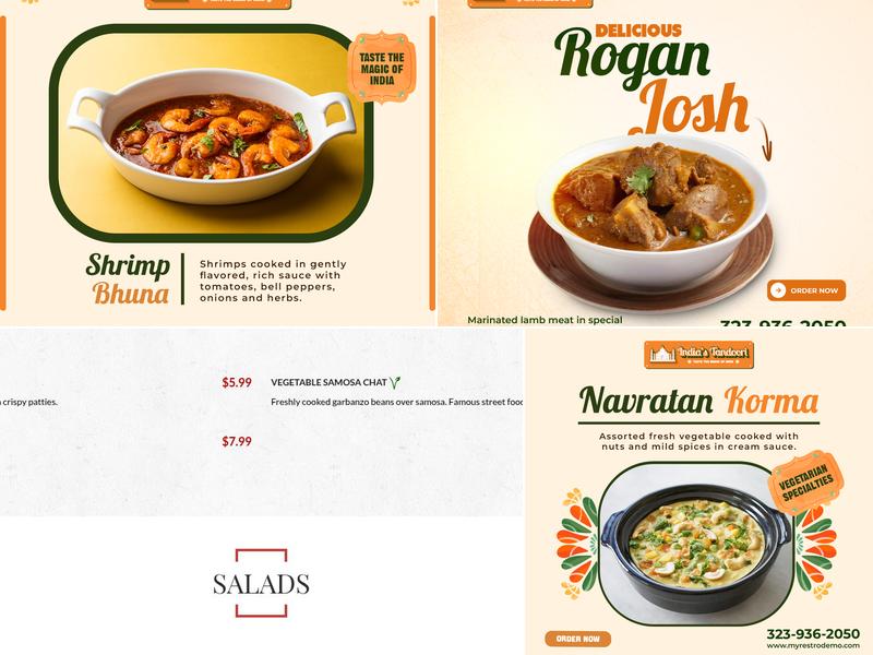 India's Tandoori Menu