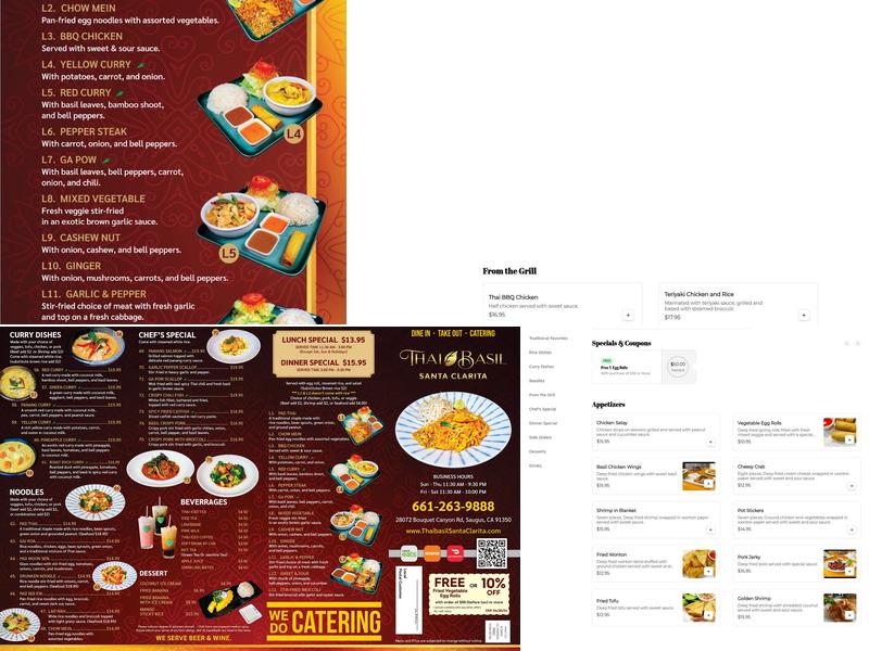 Thai Basil Menu