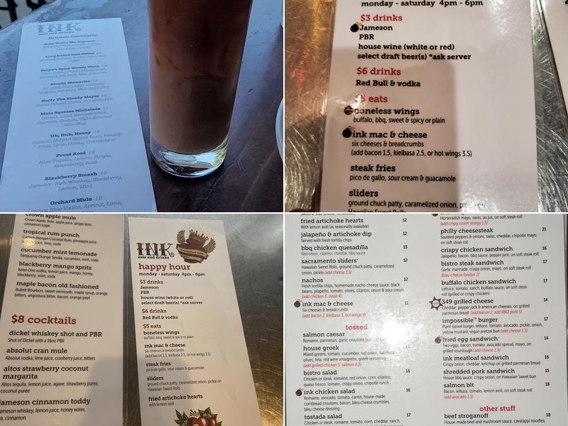 Ink Eats & Drinks Menu