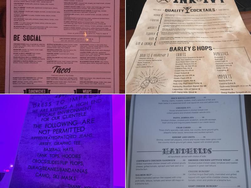 INK Rooftop & Lounge Menu