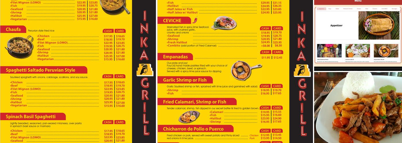 Inka Grill Menu