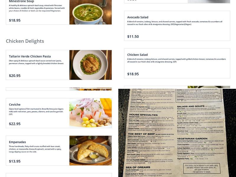 Inkas Menu