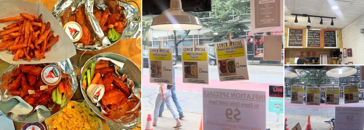 International Wings Factory Menu