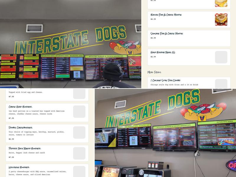 Interstate Dogs Menu
