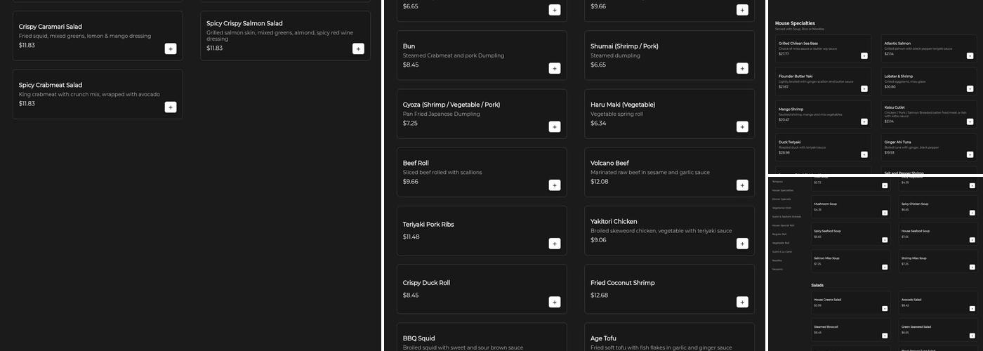 Iron Chef House Menu