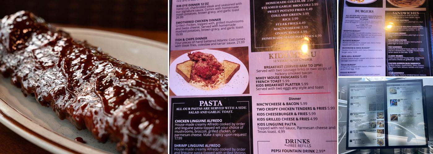 Iron Grill Barbecue & Brew Menu