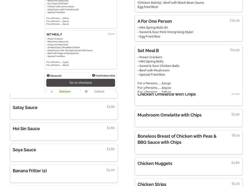 Ardleigh Takeaway Menu