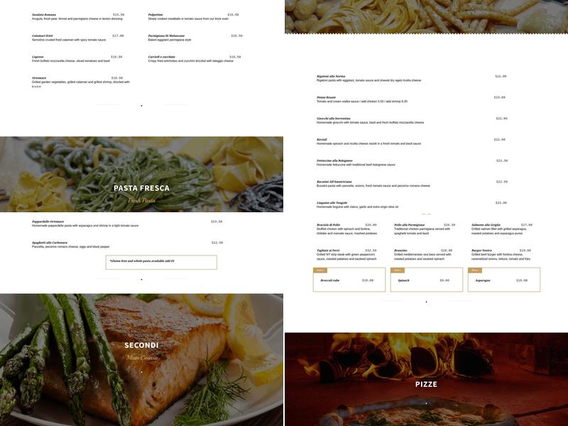 Ortomare Ristorante Pizzeria Menu