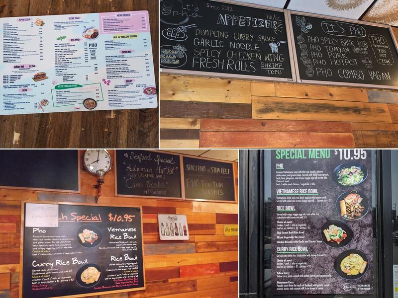 It's Pho Menu