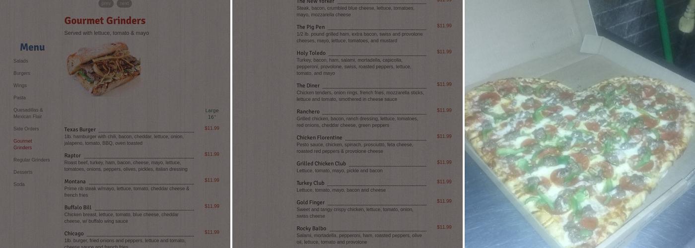 Italian Friendly Pizza-Grinder Menu