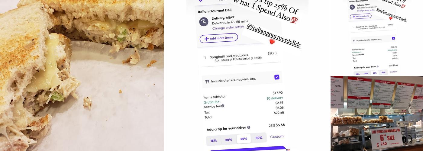 Italian Gourmet Deli Menu