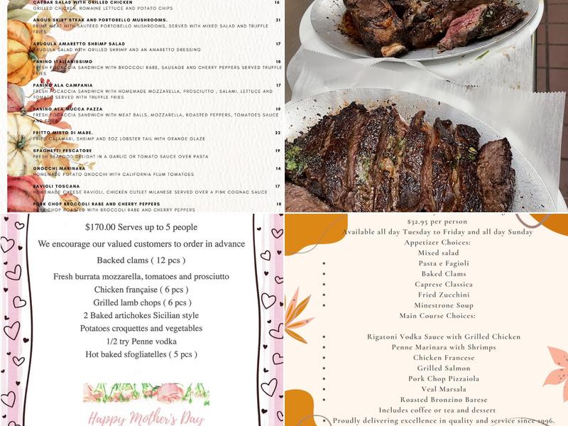 Italianissimo Ristorante Cafe Bar Menu