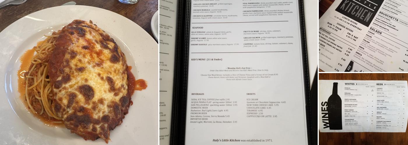 Italy's Little Kitchen Menu