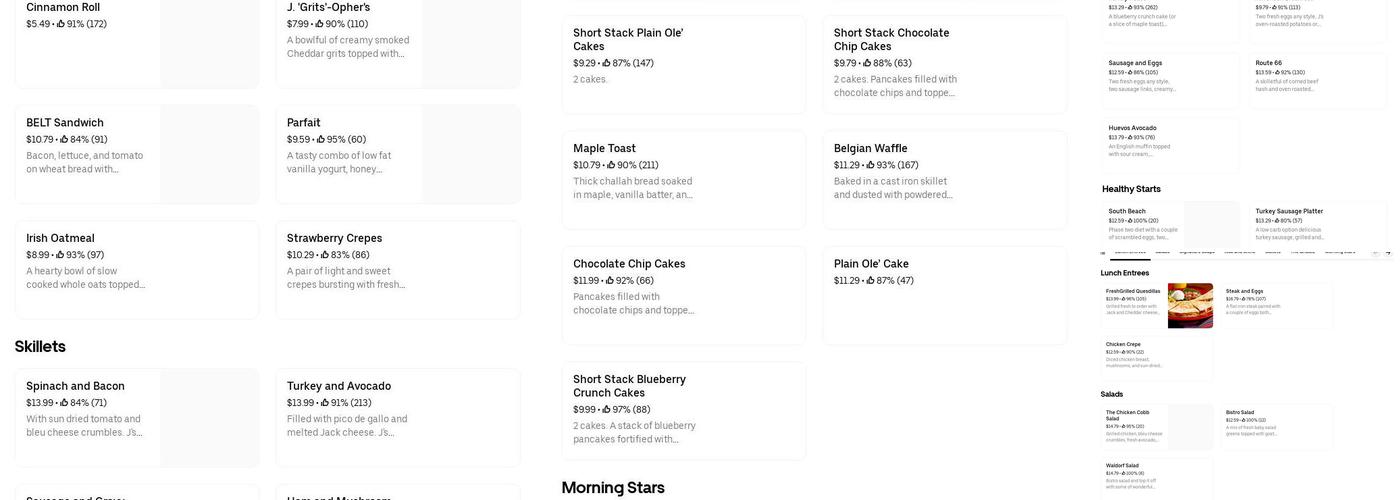 J. Christopher's Menu