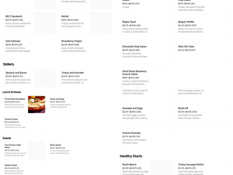J. Christopher's Menu