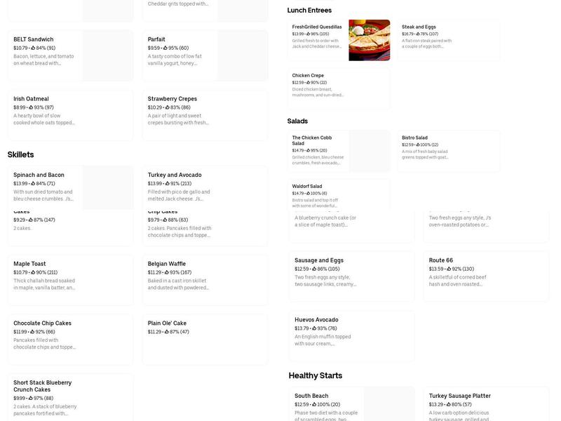 J. Christopher's Menu