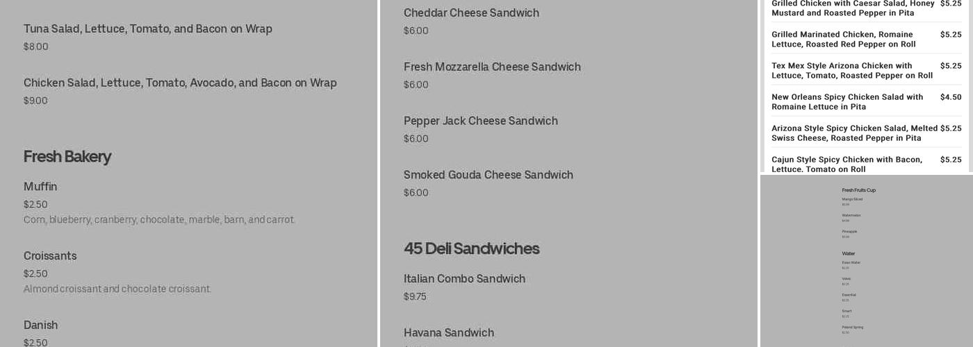45 Deli Menu