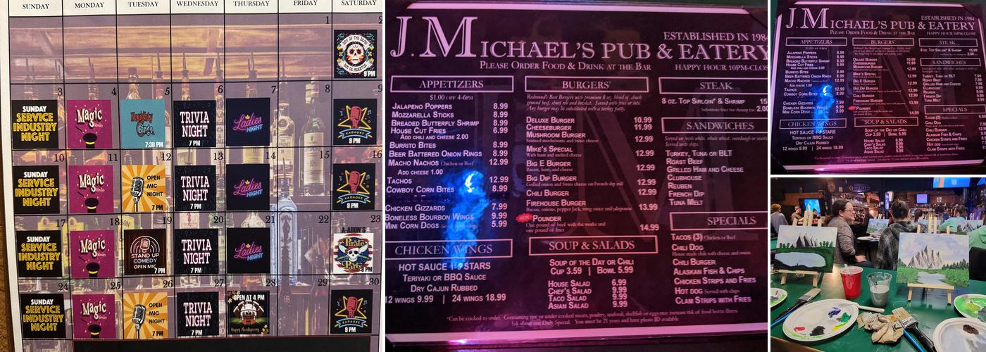 J. Michael's Pub & Eatery Menu