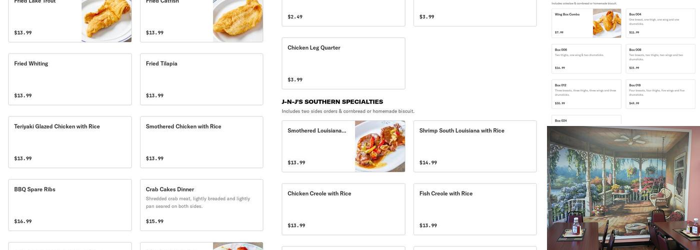 J-N-J Southern Kitchen Menu