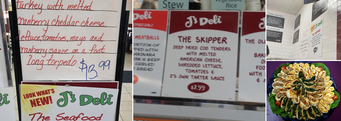 J's Deli Woonsocket Menu