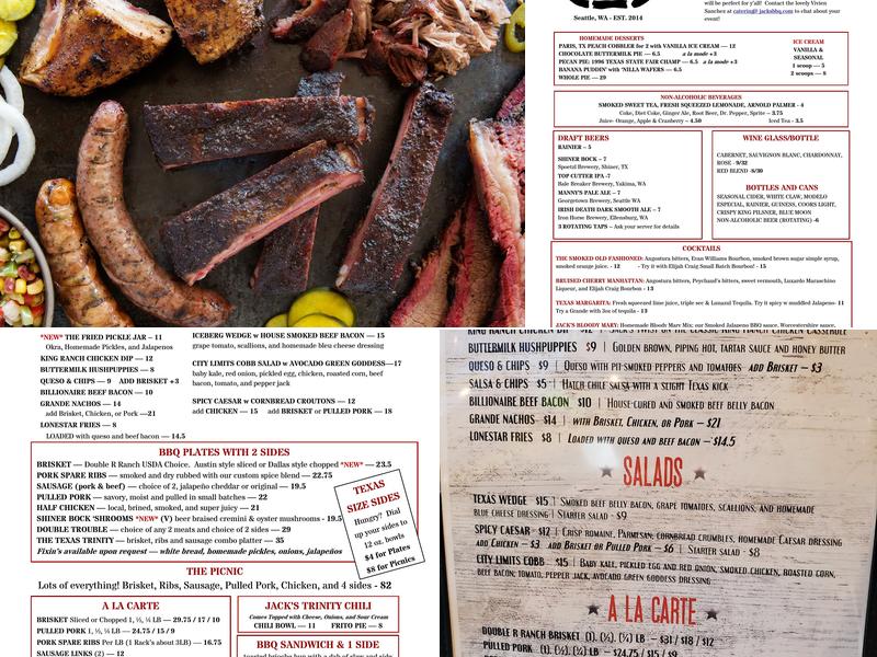 Jack's BBQ Menu
