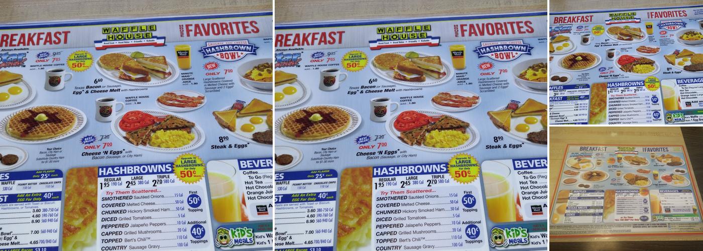 Waffle House Menu