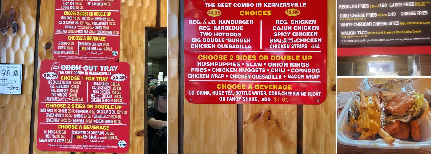 Cook Out Menu
