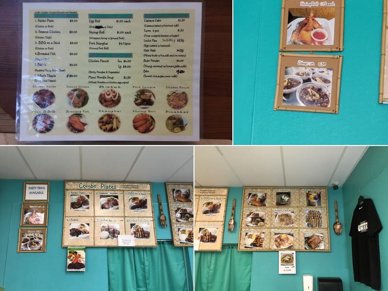 Jade's Filipino Food Menu