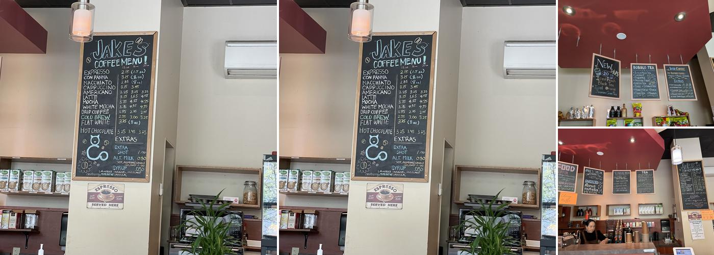 Jake's Coffee Menu