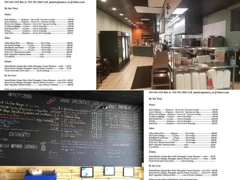 Jamaica Jamaica Menu