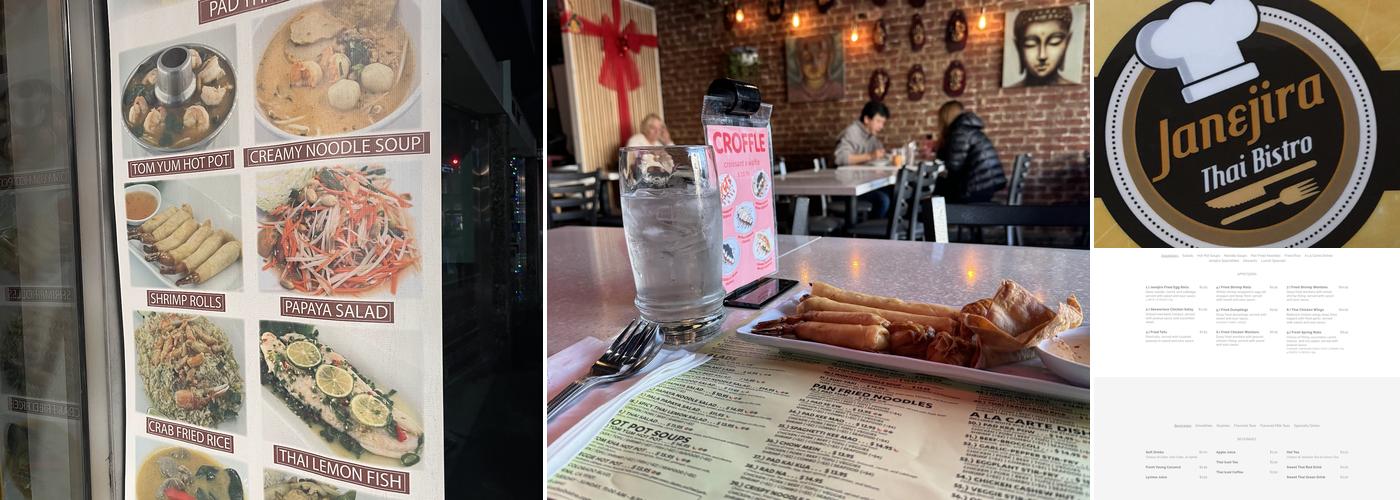 Janejira Thai Bistro Menu