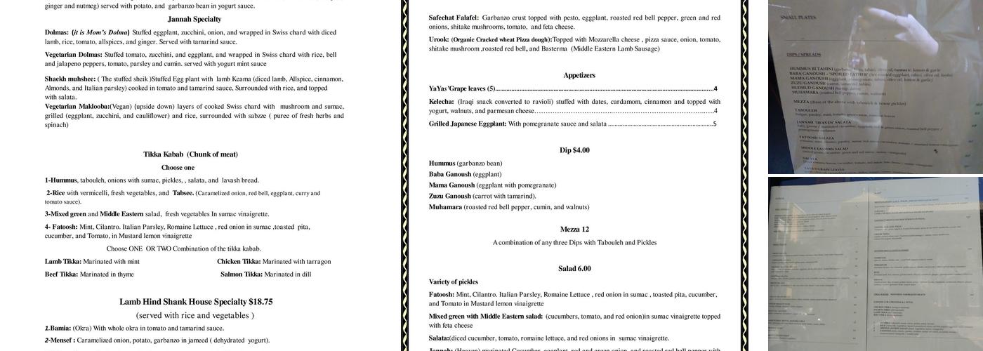 Jannah Menu