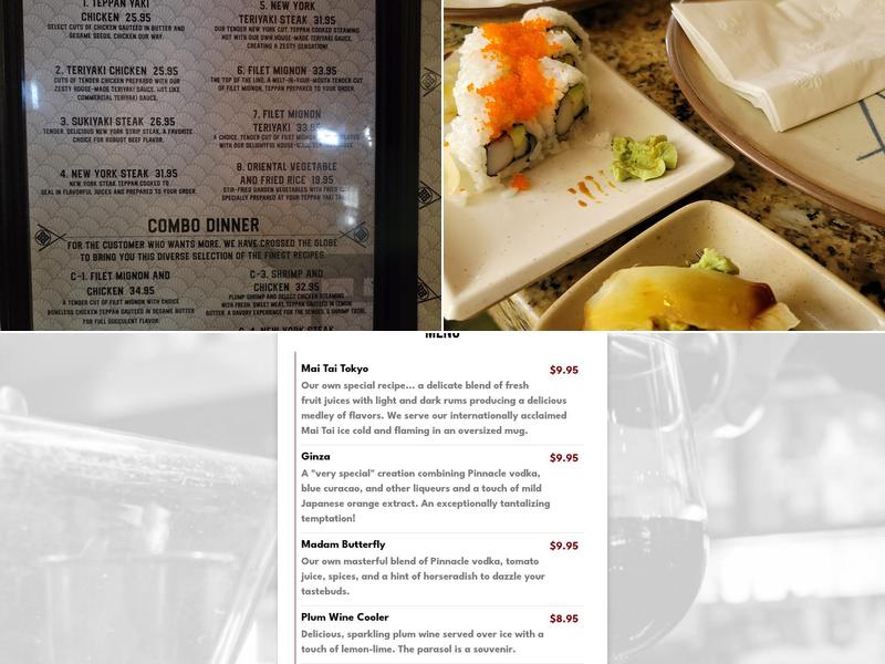 Japanese Kitchen Steakhouse, Teppanyaki & Sushi Menu