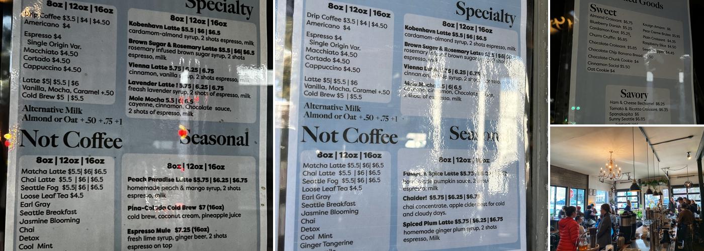 Venture Coffee Co Menu