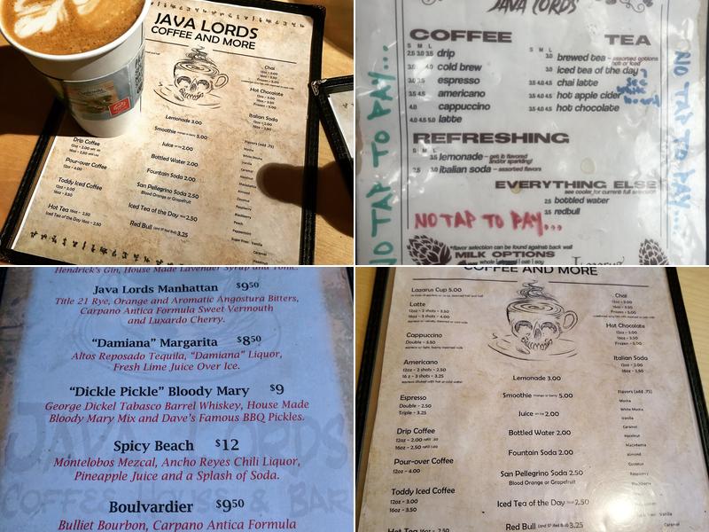 Java Lords Menu