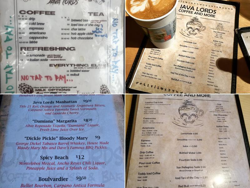 Java Lords Menu