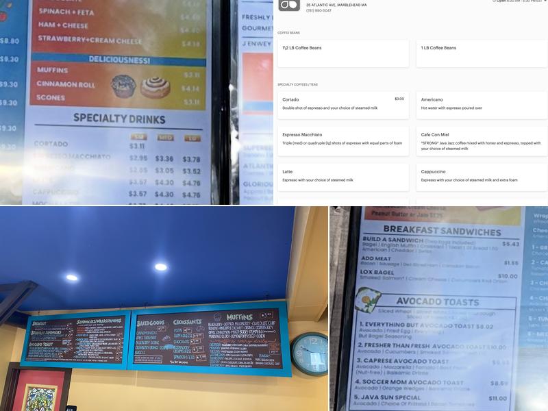 Java Sun Menu