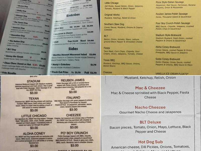 JD's Gourmet Hot Dogs Menu