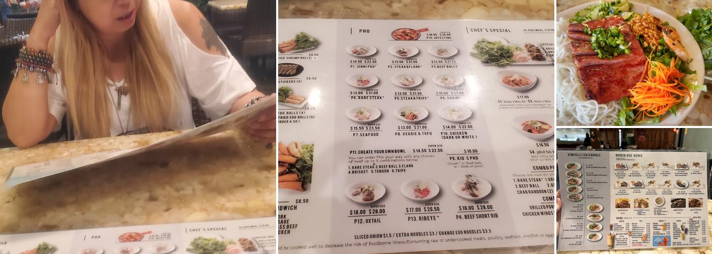 Jenni Phở Menu