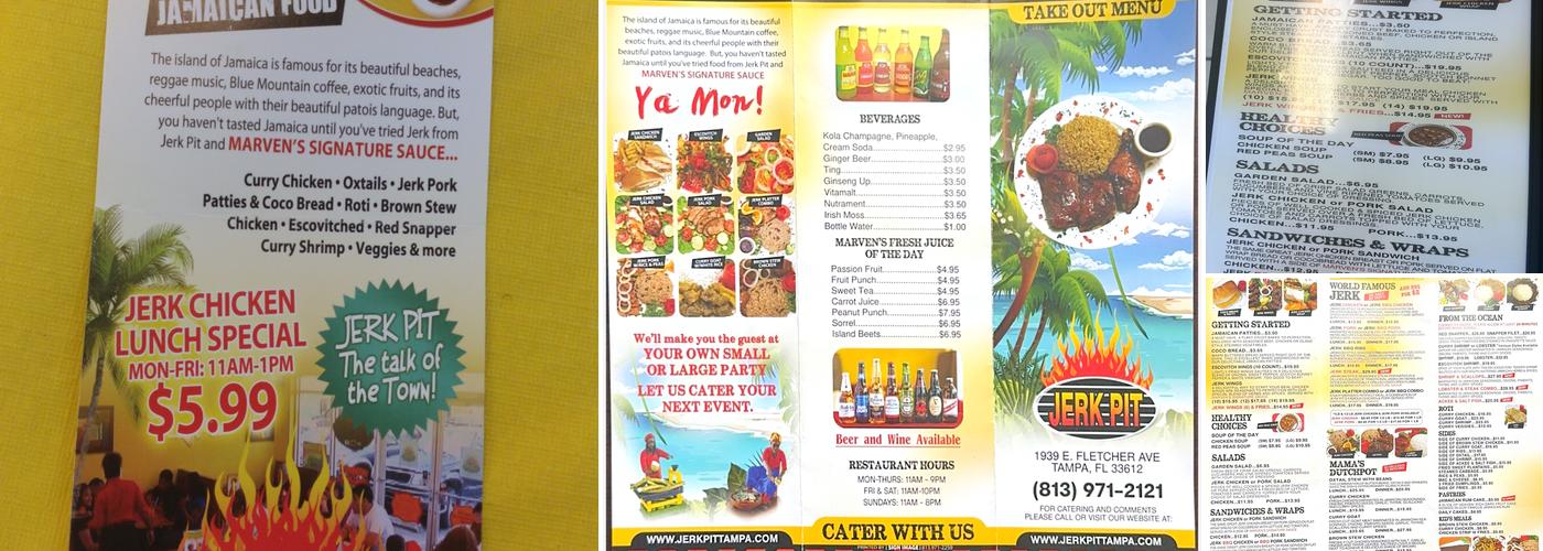 Jerk Pit Menu
