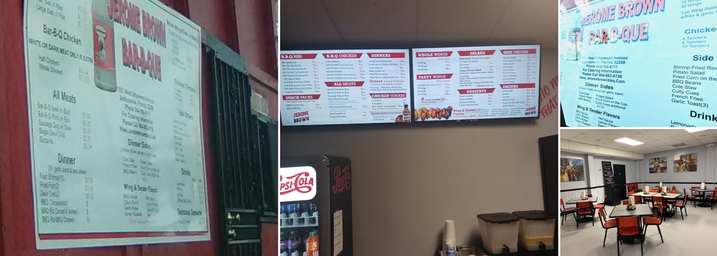 Jerome Brown Barbeque & Wings Menu