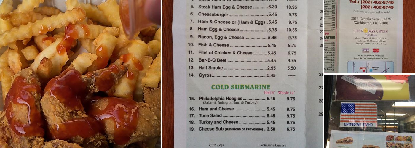 Jerry's Carry Out Menu