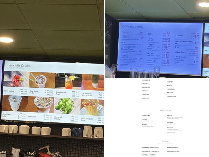 Jersey Java and Tea Co. Menu