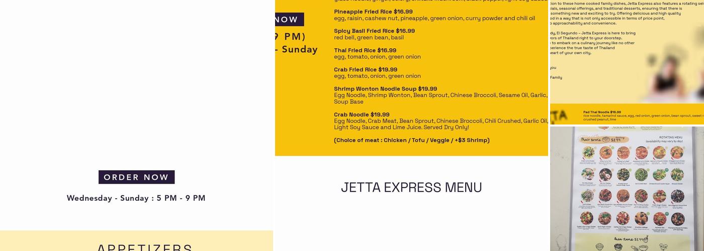 Jetta Thai Express Menu