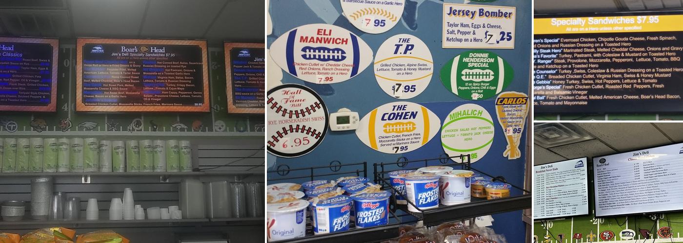 Jim's Delicatessen Menu