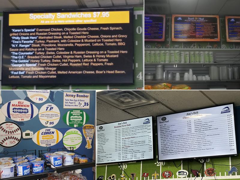 Jim's Delicatessen Menu